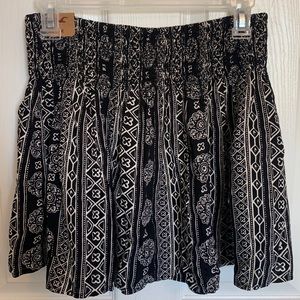 Hollister Black and White Aztec Skirt